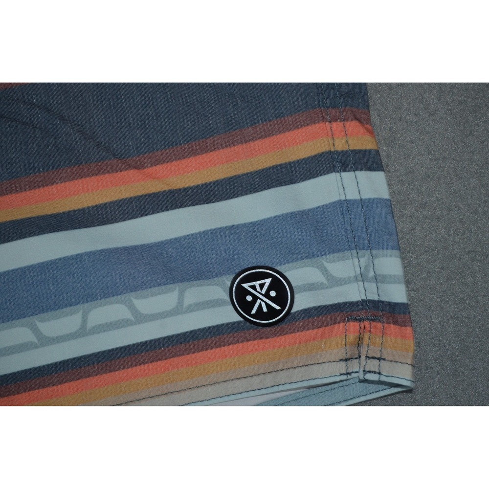 Roark Revival Board Shorts Mens 36 Geometric Surf Trunks Quick Dry Stretch 6" - Picture 2 of 11